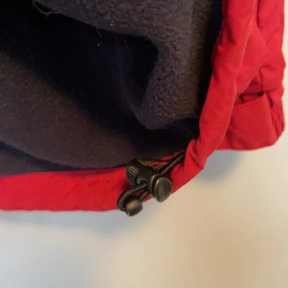 L.L. BEAN Red Warm Up Bomber Jacket Nylon Fleece Lined Preppy Granola Size S - Picture 8 of 15